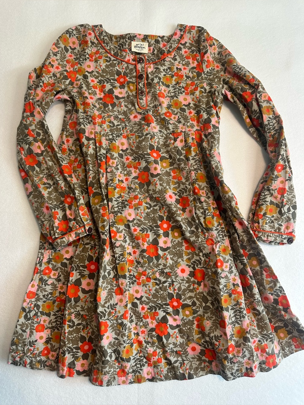Mini Boden Dress Long Sleeve Floral